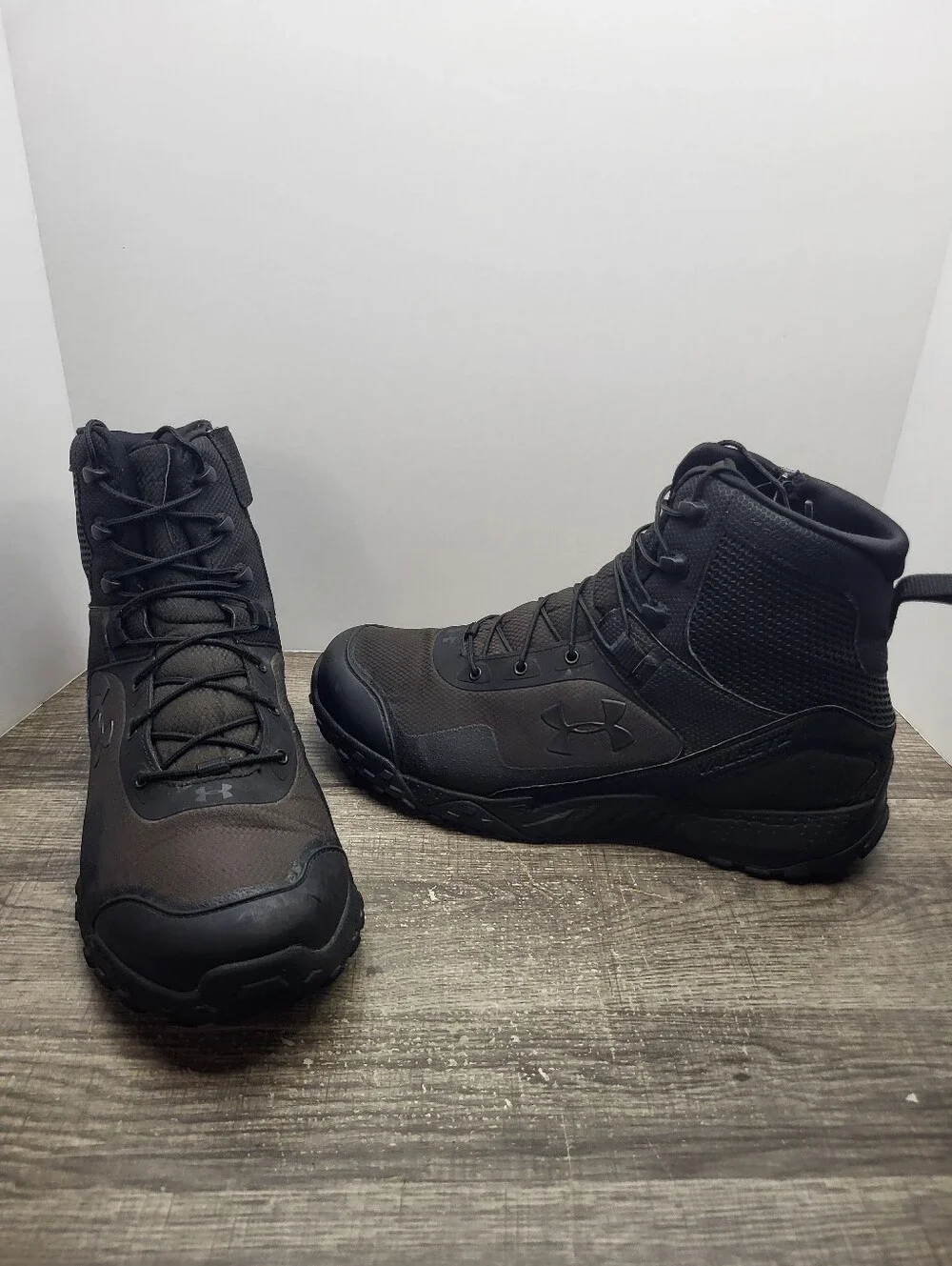 Under Armour Valsetz RTS 1.5 Tactical Boots Mens Size 12 Black Lace Zip Up Side